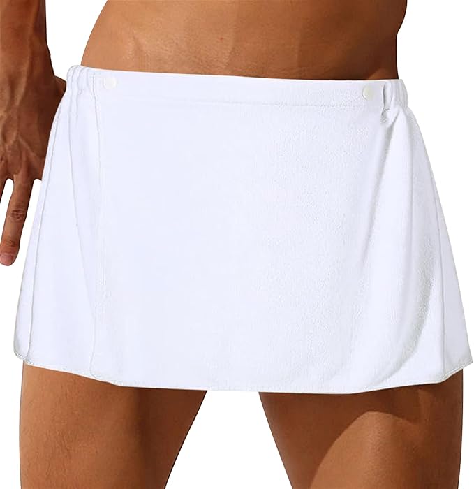 Men Boys Soft Wearable Bath Towel Short Pants Adjustable Mircofiber Towel by LipLopBest
