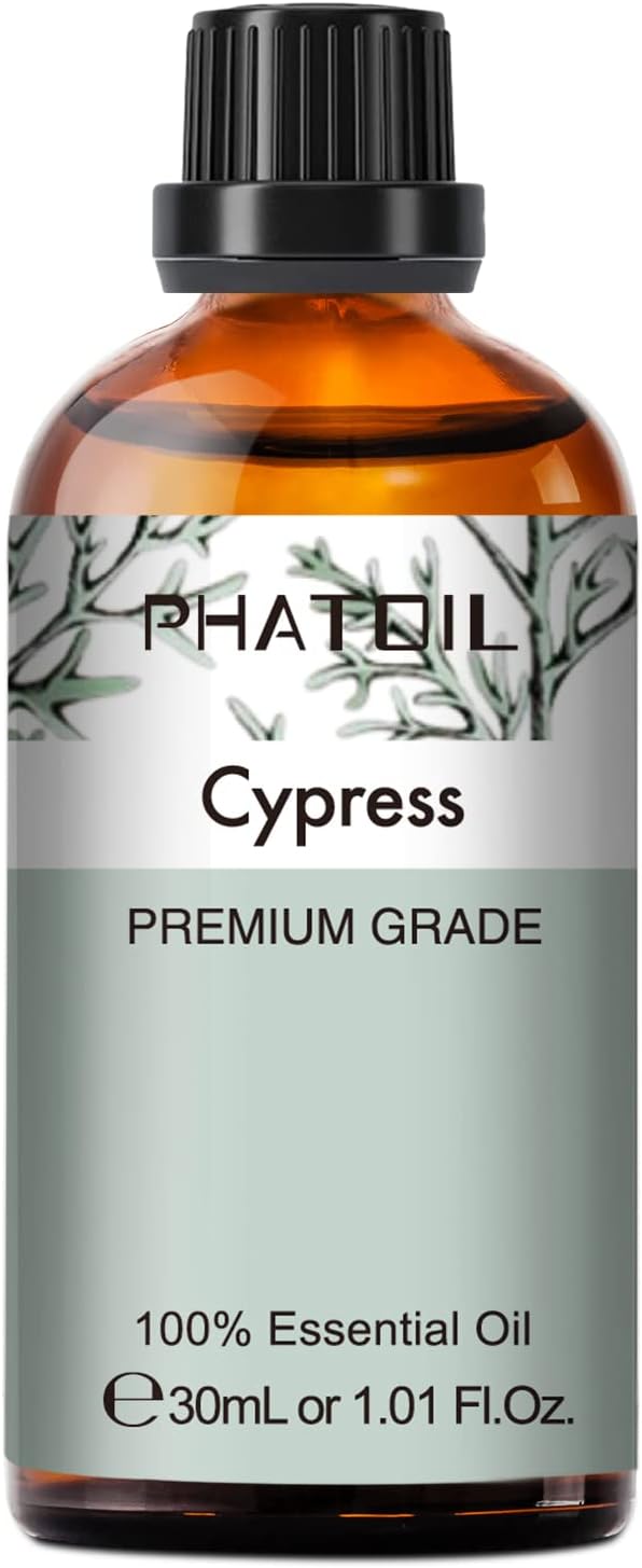 Cypress Essential Oil, 1.01Fl.Oz PHATOIL Pure Essential Oil Singles - Image 2