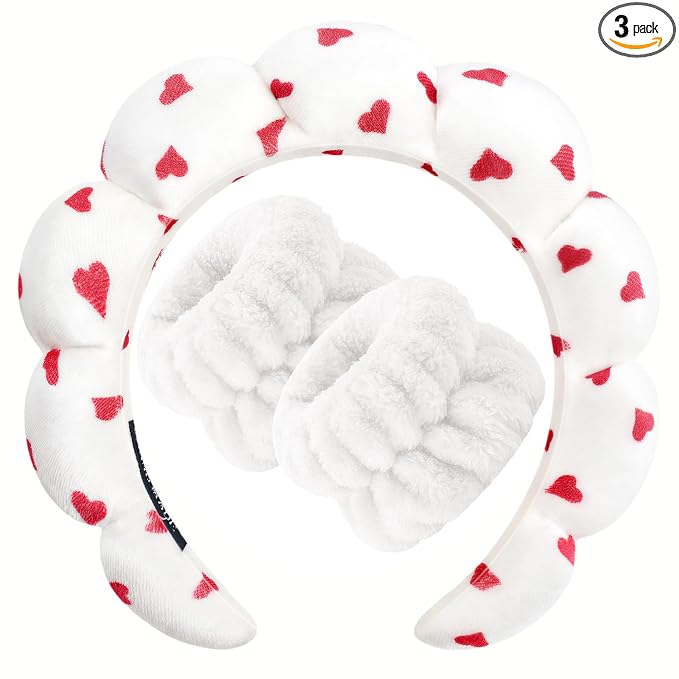 Zkptops Spa Headband for Washing Face Wristband Set Sponge Makeup Skincare by ZKPTOPS