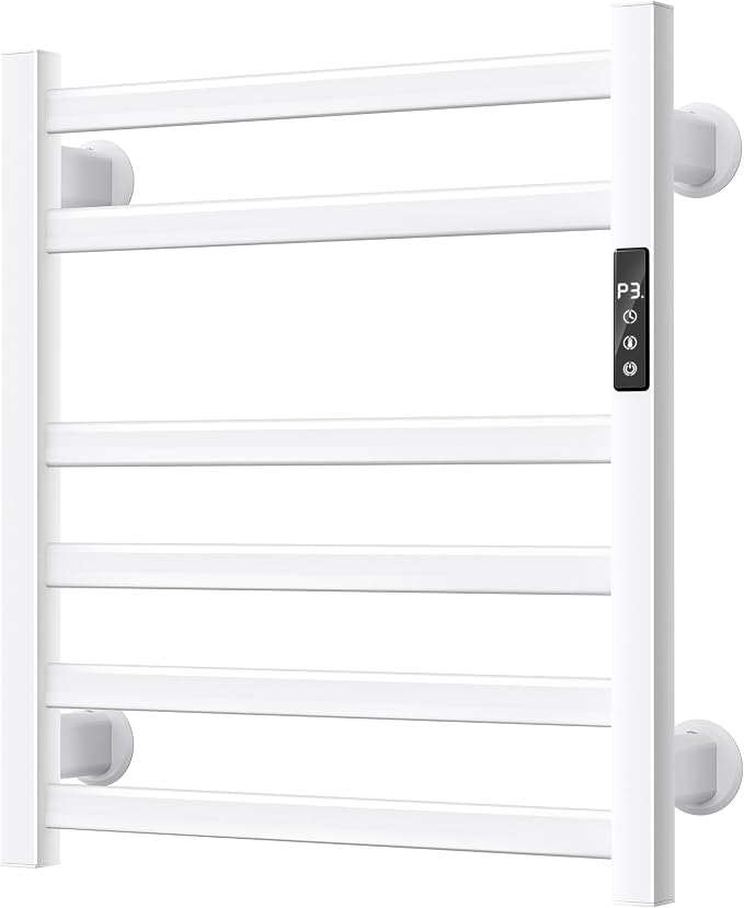 Electric Towel Warmer Wall Mounted, 6 Bar Heated Towel Rack by Unknown
