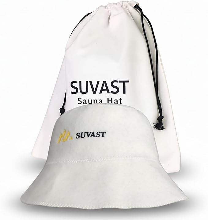 100% Wool Sauna Hat, Natural Felt Heat-Resistant Cap by suvast