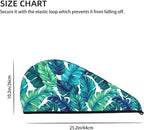 Tropical Palm Leaves Hair Towel Wrap Microfiber Fast Drying Hair Turban - Image 2