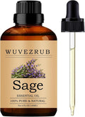 Sage Essential Oils, 120ML Pure and Natural Essential Oil by WUVEZRUB