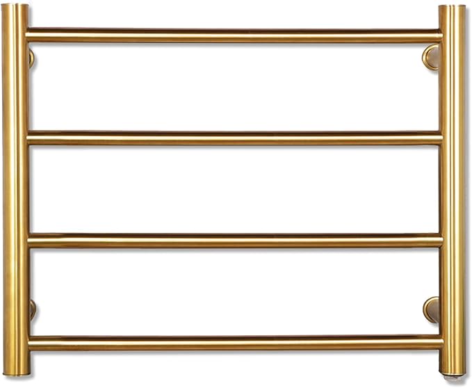 XBVV Gold Heated Towel Rack for Bathroom, Wall Mounted Bath Towel Warmer by XBVV