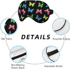 Rainbow Butterfly Sleep Mask Eye Mask Black Blue Pink Purple Butterfly Sleep - Image 3