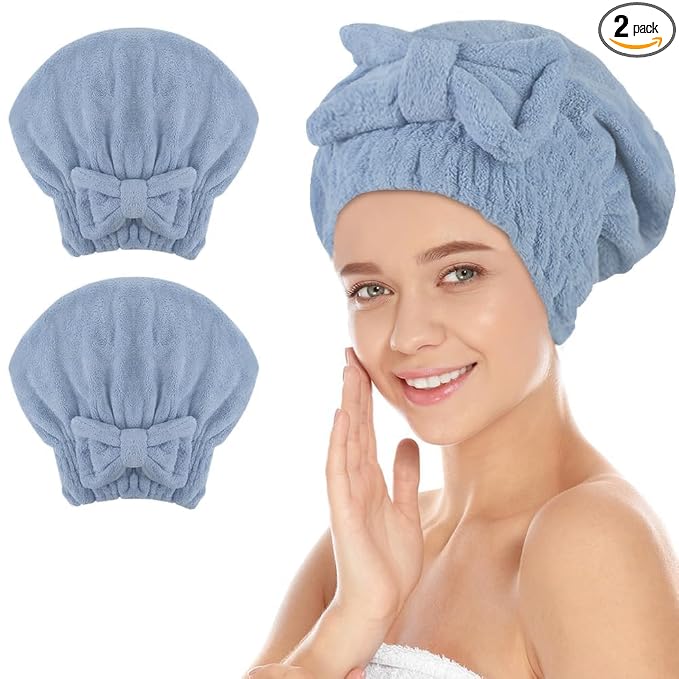 SUNLAND Large Microfiber Hair Drying Caps by SUNLAND