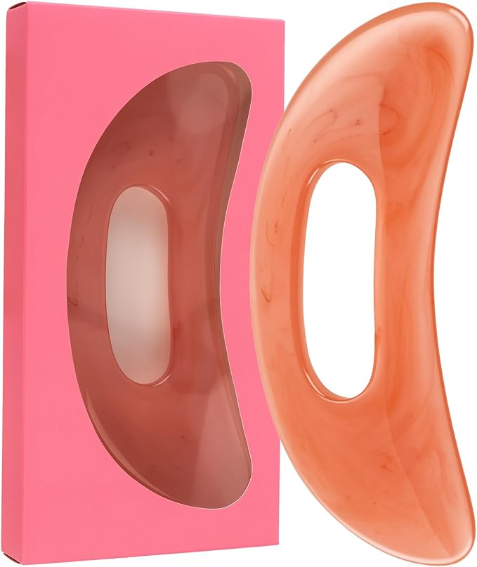 Pink Resin Gua Sha Scraping Massage Tool, Handheld Myofascial Release Tool by Unknown