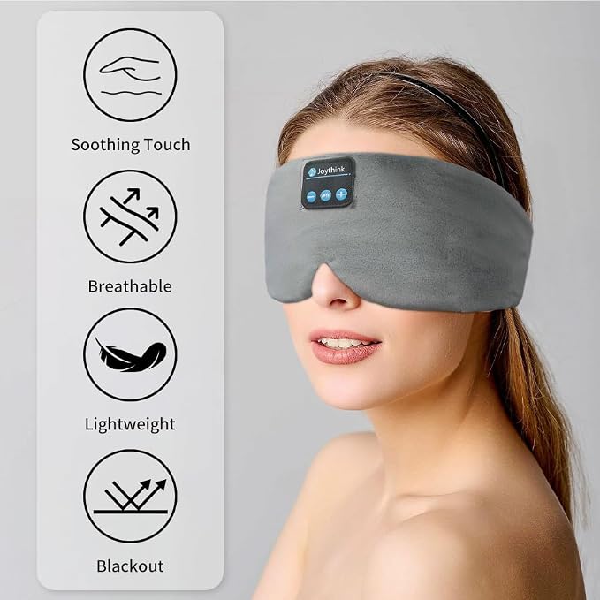 Joythink Sleep Headphones Wireless Eye Mask Kids Children Silk Wireless - Image 3