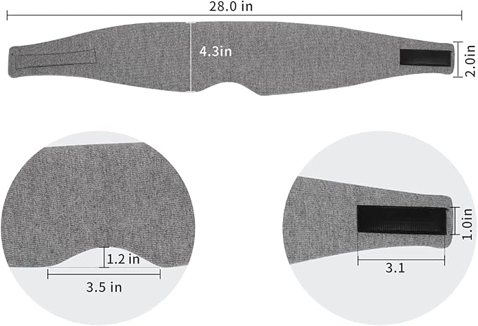 Sleep Mask for Men Women, 100% Cotton Sleep Eye Mask - Image 6