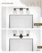 Bathroom Vanity Light Fixture, HWH 3-Light Farmhouse Vanity Lights Over Mirror - Image 4