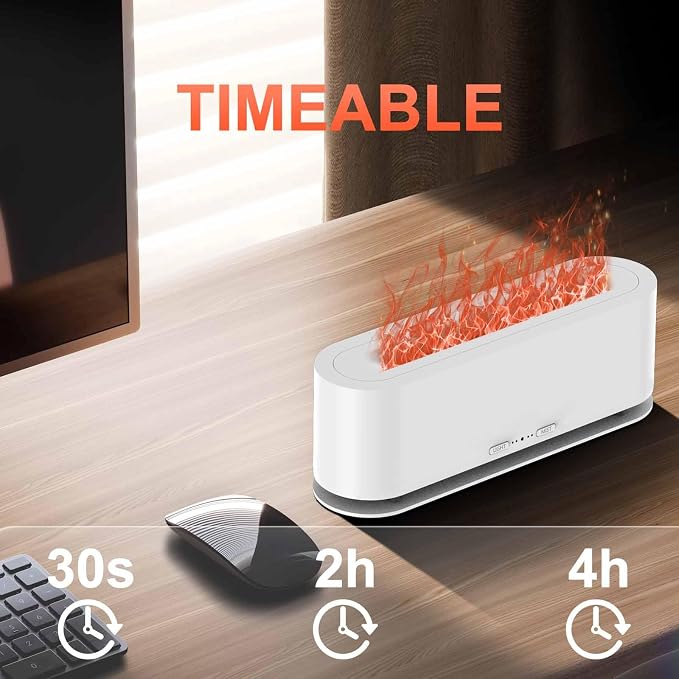 2025 Upgraded Flame Fire Diffuser Humidifier, 7 Colors Changing Oil Diffuser - Image 4
