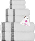 CASA COPENHAGEN Solitaire 6Pcs 100% Egyptian Cotton Large Designer Towels Gift by CASACOPENHAGEN
