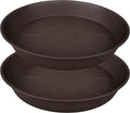 2 Pack of 20 22 inch Plant Saucer, 3.6" Depth Tray, Large Deep Heavy Duty by Bleuhome