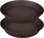2 Pack of 20 22 inch Plant Saucer, 3.6" Depth Tray, Large Deep Heavy Duty by Bleuhome