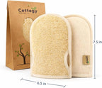 Premium Exfoliating Loofah Gloves – Natural Egyptian Loufa Sponge Body Scrubber - Image 2
