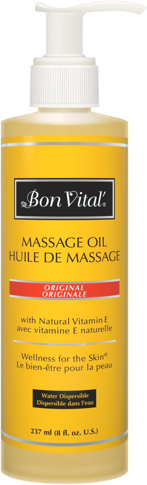 Bon Vital' Original Massage Oil, 8 Oz Bottle, Unscented Professional Massage Oil by BonVital