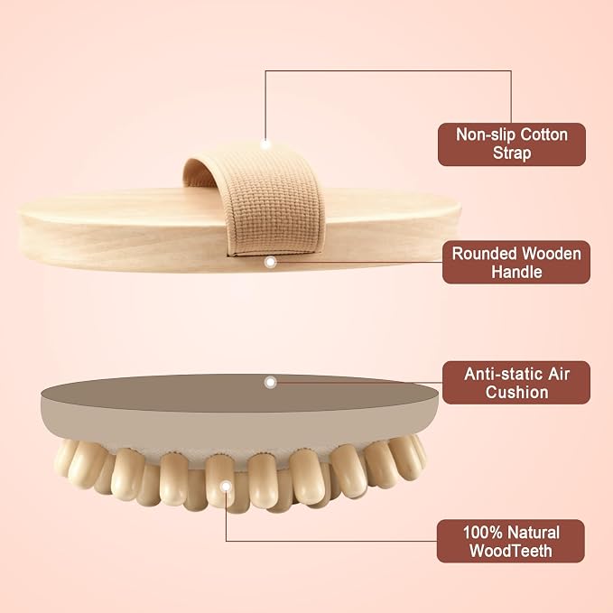 2 PCS Meridian Massage Brushes, Wood Therapy Massage Tools - Image 4