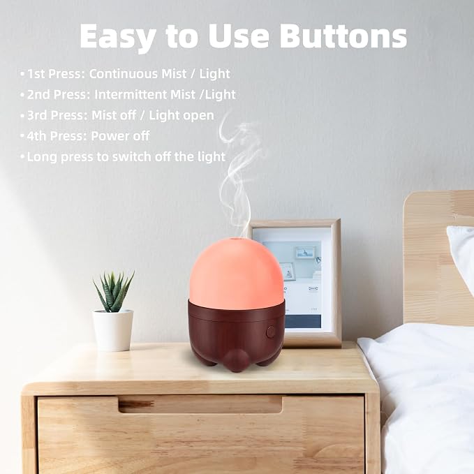 SEEDSEEL 150ML Rechargeable Battery Essential Oil Diffuser, Portable Cordless - Image 6
