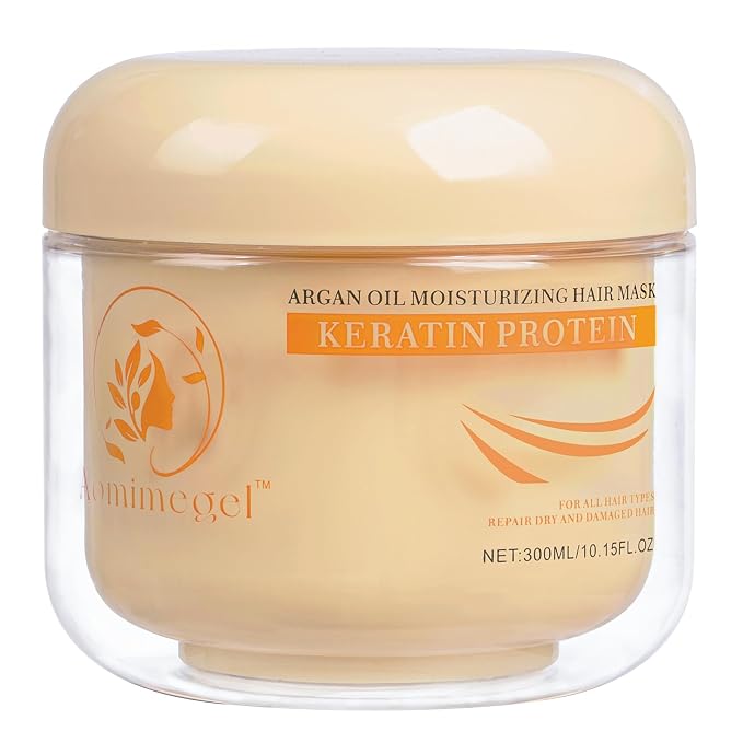 Collagen Hair Mask, Deep Repair Conditioning Argan Oil Hair Mask by AOMIMEGEL