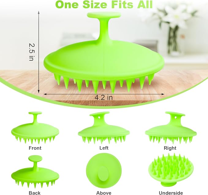 Meartchy Silicone Scalp Massager Shampoo Brush, Scalp Brush - Image 2