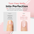modelones Nail Strengthener Pale Pink White Nail Repair - Image 2