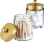Amolliar 6Pc Apothecary Jars Bathroom Vanity Organizer- Rustic Farmhouse Decor - Image 8
