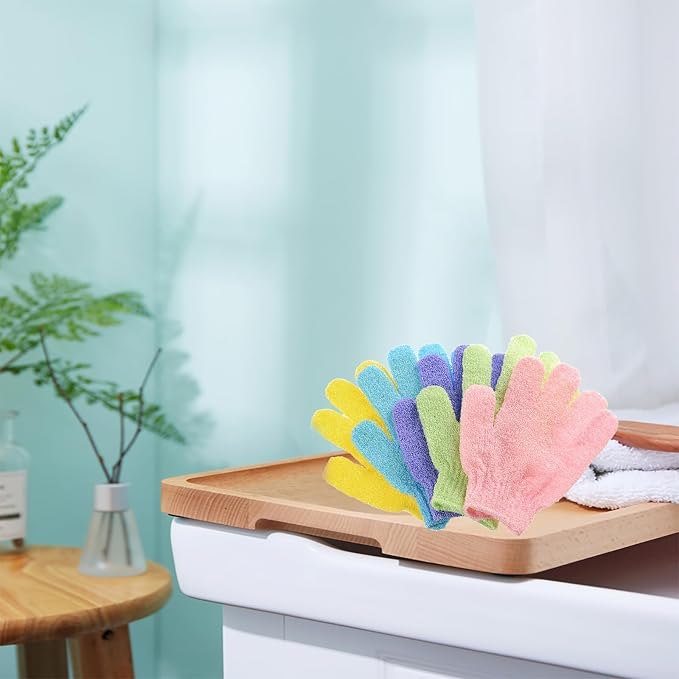 MOLOPPO 2 PCS Exfoliating Glove, Scrub Gloves Exfoliating, Body Exfoliator - Image 5