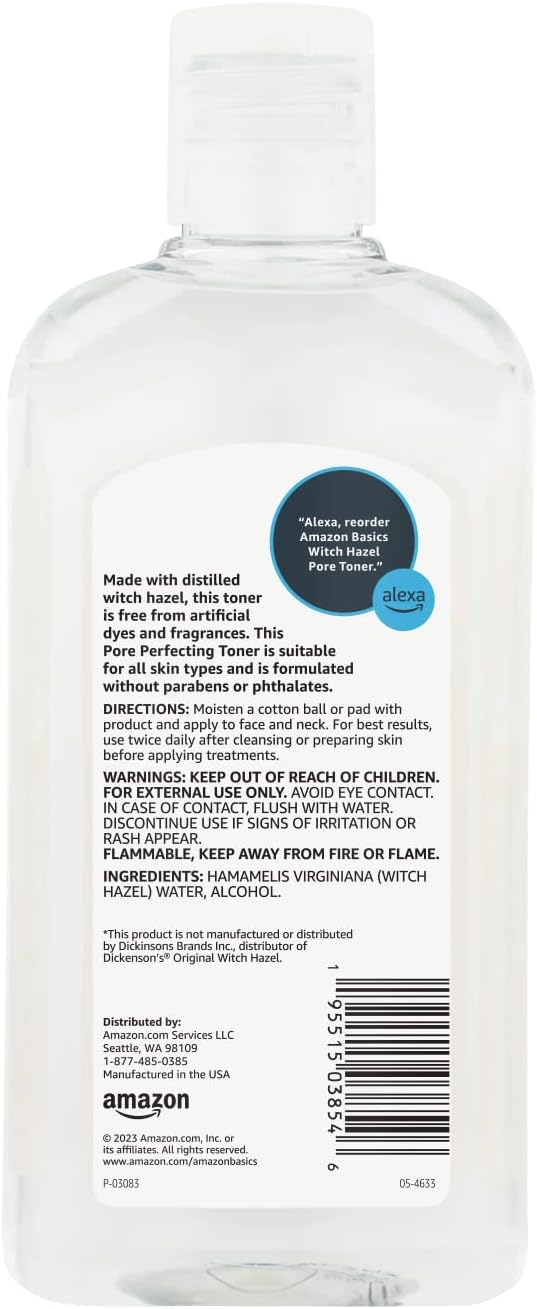 Amazon Basics Witch Hazel Pore Perfecting Toner, 100% Natural Distilled - Image 2