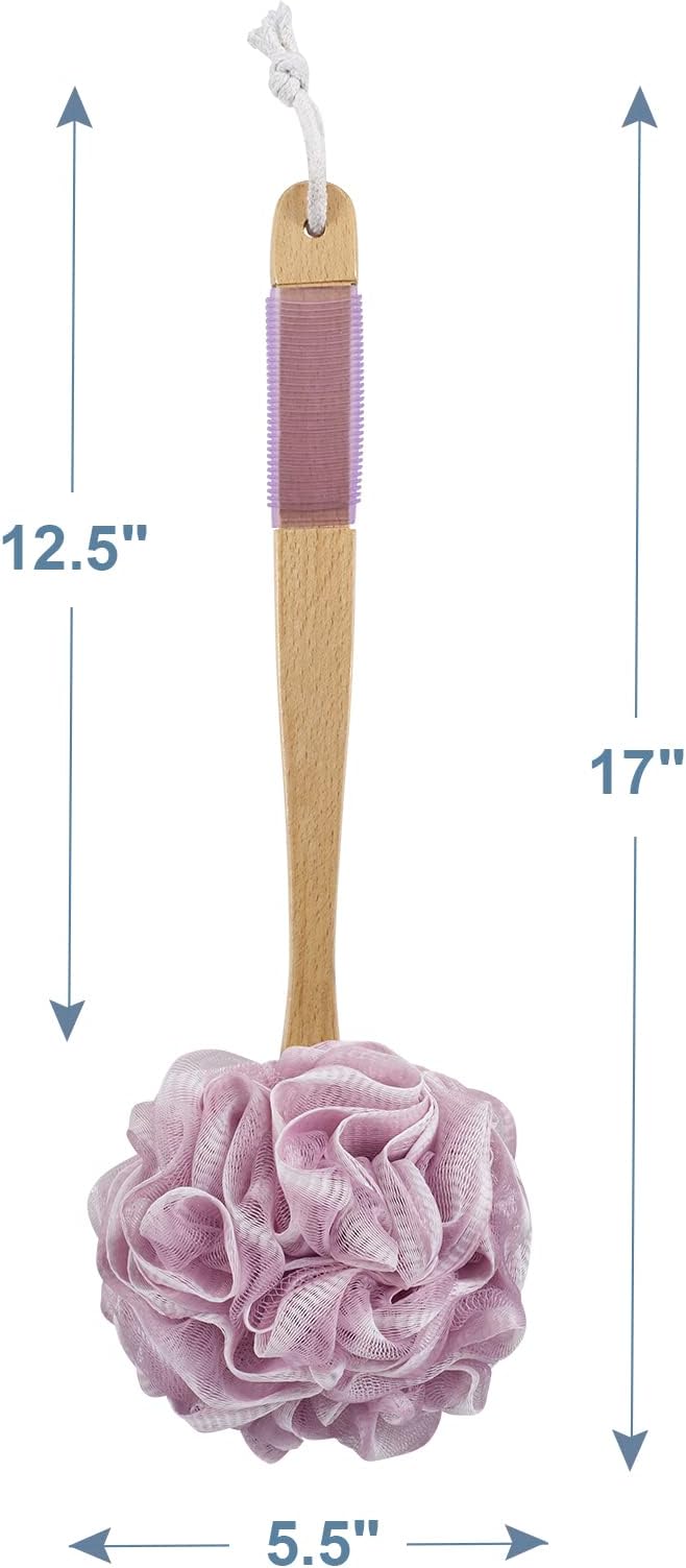 AmazerBath Shower Sponge Loofah Back Scrubber, PE Soft Mesh Loofah Body Scrubber - Image 8