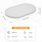 Pure Natural Marble Tray for Bathroom, Sink. Cosmetics, toiletries, etc. can be - Image 2