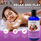 Lick Strawberries and Cream Flavored Massage Oil – 8 oz Edible Body Oil - Image 3