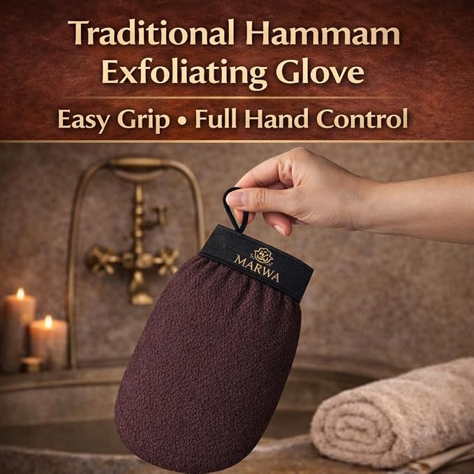 Moroccan Kessa Exfoliating Glove – Medium Hammam Exfoliating Mitt – Dead Skin - Image 3