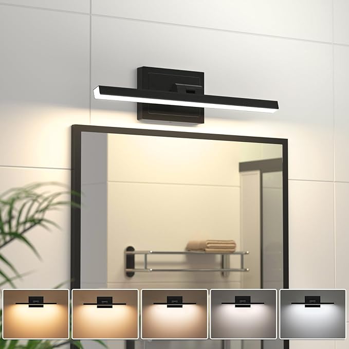 VOLISUN Modern Bathroom Vanity Light 15.7 inch, 12W Dimmable 5CCT Led Bathroom by VOLISUN