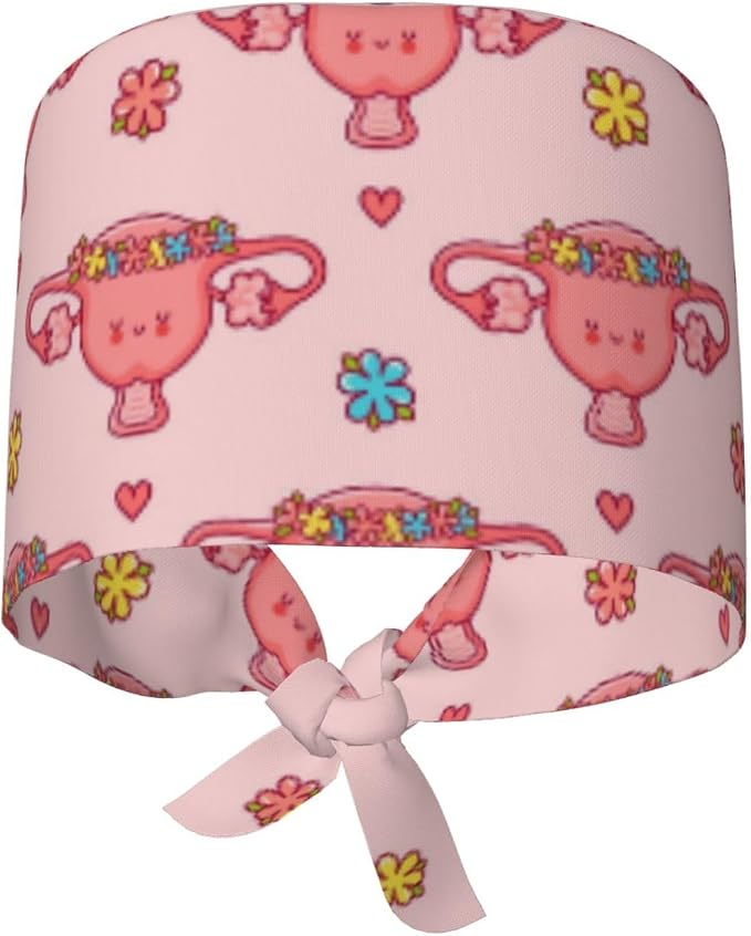 Adjustable Scrub Cap with Buttons & Sweatband, Working Hat with Elastic Tie Back - Image 9