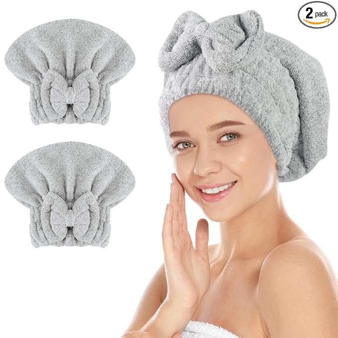 SUNLAND Large Microfiber Hair Drying Caps by SUNLAND