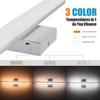 LED Bathroom Vanity Light 16in 3 Color Temperature Over Mirror Lighting Fixture - Image 2