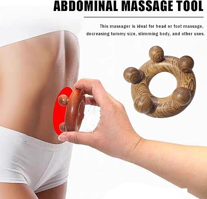OULIGET Wood Therapy Abdominal Massage Tools, Lymphatic Drainage Massager - Image 3