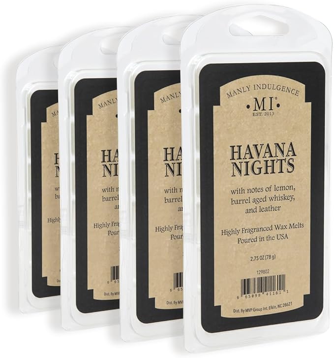 Manly Indulgence Havana Nights Scented Wax Melts, Wax Melt Warmer Cubes by ManlyIndulgence