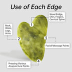 Jade Gua Sha and Face Roller, Real Jade Gua-Sha Stone Facial Tools Set - Image 5