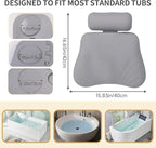 4D Silicone Bath Pillow for Tub, Upgraded Adjustable Bathtub Pillow Head Neck - Image 3
