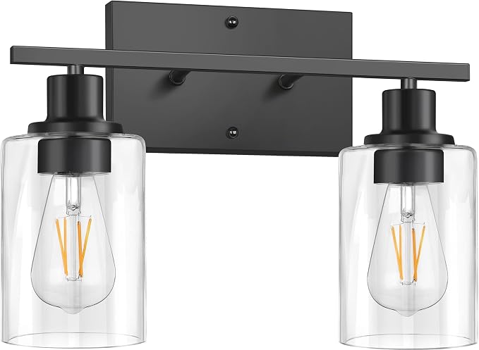 ShineTech 2-Light Bathroom Vanity Light Fixtures, Modern Wall Lighting by ShineTech