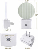 Night Lights Auto Sensor Sage Green Pinstripes Night Light Woven Denim Striped - Image 2