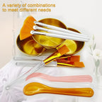 12Pcs Esthetician Facial Supplies 3 Gold Facial Bowls 3 Mud Mask Applicators 3 - Image 2