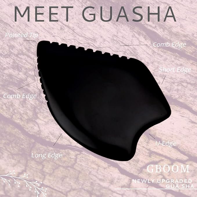 Gua Sha Facial Massage Tools, BianStone Traditional Face & Body Massage Tool - Image 4