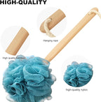 Teal Loofah with Handle - Image 3