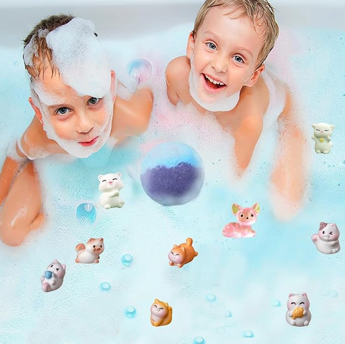Kids Bath Bombs with Surprise Inside, 20 Pack Bring Dog and cat Toys Gift Set - Image 4