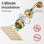 Cobbe High Pressure Filtered Shower Head Combo, Rain Shower Head - Image 9