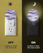 Night Lights Auto Sensor Lavender Purple Ocean Waves Night Light Abstract - Image 6