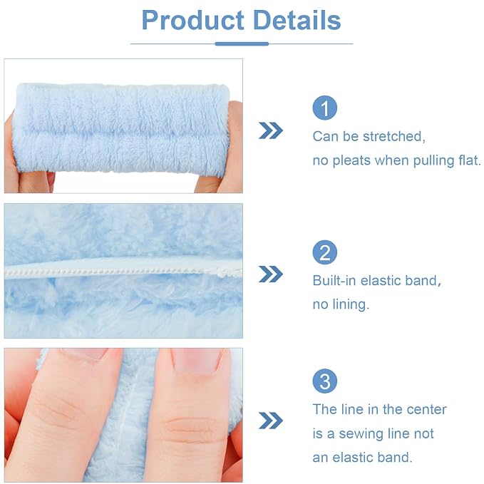 Chanaco Hairband, Soft & Comfortable Microfiber Facial Headband - Image 7