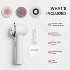 Electric Facial Cleansing Brush, Rechargeable Waterproof Dual Rotating Face - Image 2